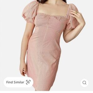 NWT red and white Striped puff sleeve dress from Wild Pony. $50